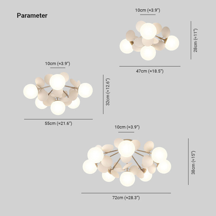 Arisha Fleur - Lustre Plafond Acrylique