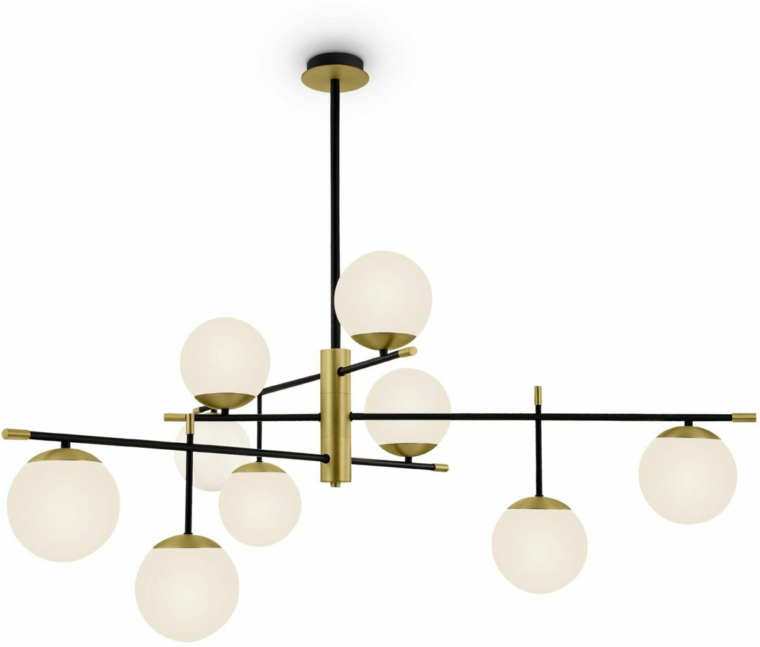 Grande suspension en verre et métal Nostalgie - Maytoni