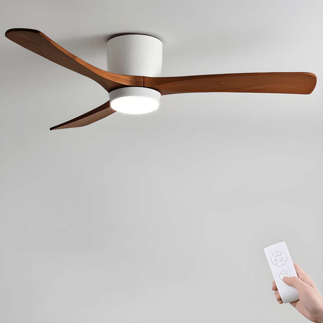 Ventilateur de Plafond Ezra en Bois avec Lumière