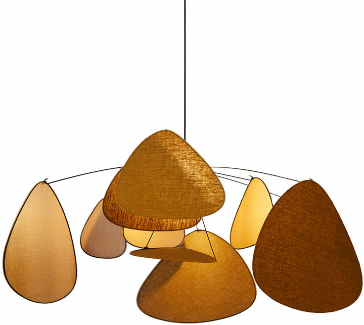 Suspension en lin curry et noir 110 cm Screen - édition The Cool Republic x Market Set