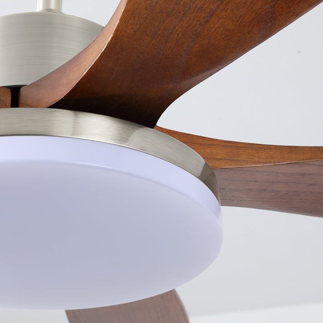 Plafonnier Ventilateur Orvian Moderne en Bois