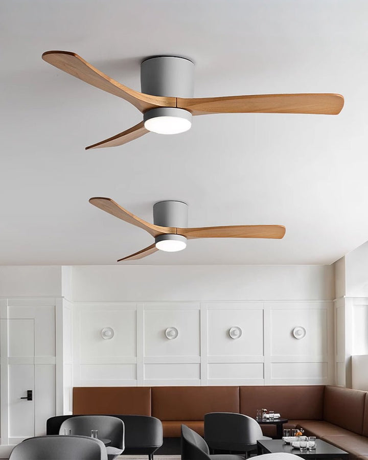 Ventilateur de Plafond Ezra en Bois avec Lumière