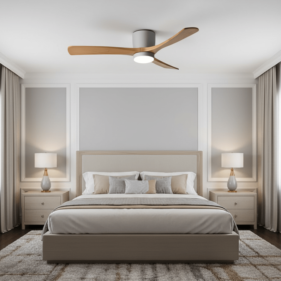 Ventilateur de Plafond Ezra en Bois avec Lumière