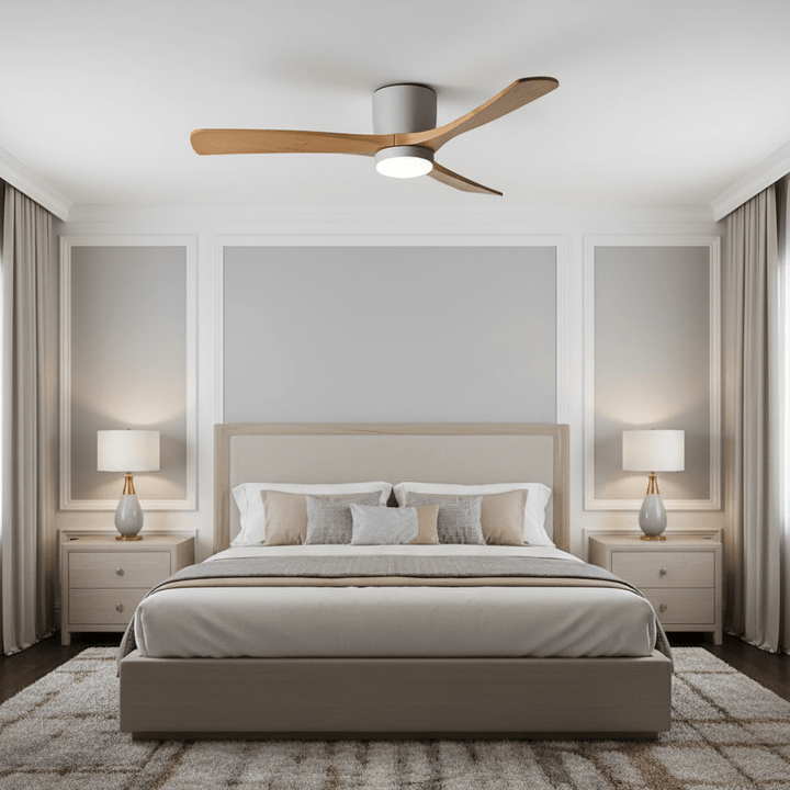 Ventilateur de Plafond Ezra en Bois avec Lumière