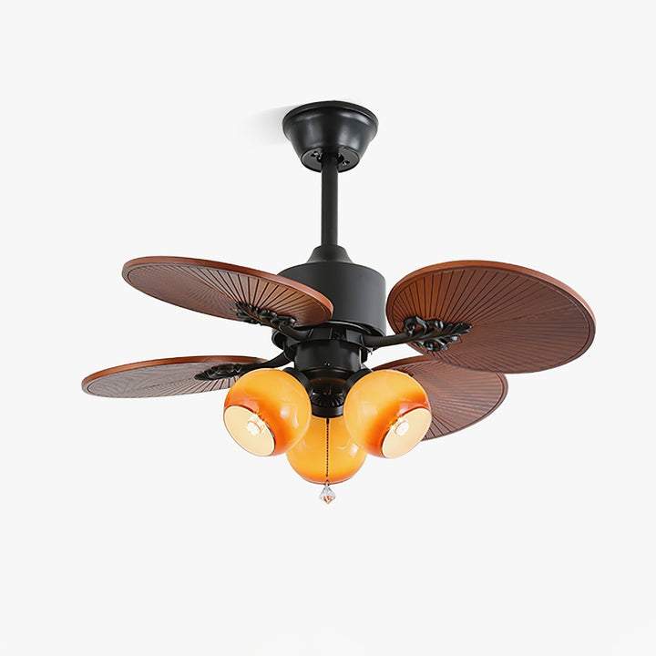 Ventilateur de Plafond Solara Tropical en Verre avec Lumière