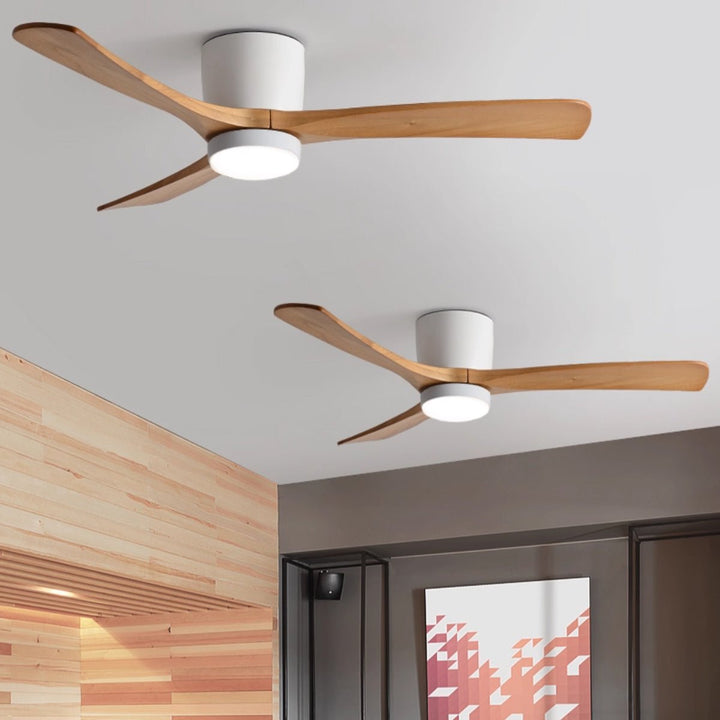 Ventilateur de Plafond Ezra en Bois avec Lumière