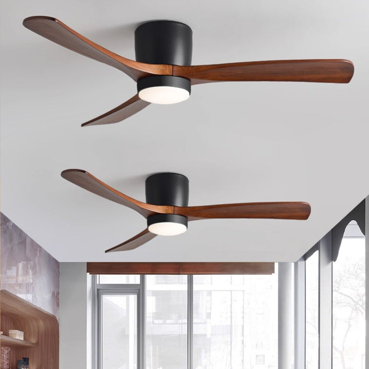 Ventilateur de Plafond Ezra en Bois avec Lumière