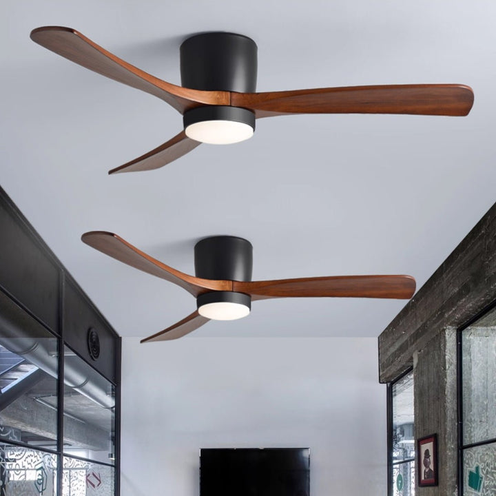 Ventilateur de Plafond Ezra en Bois avec Lumière
