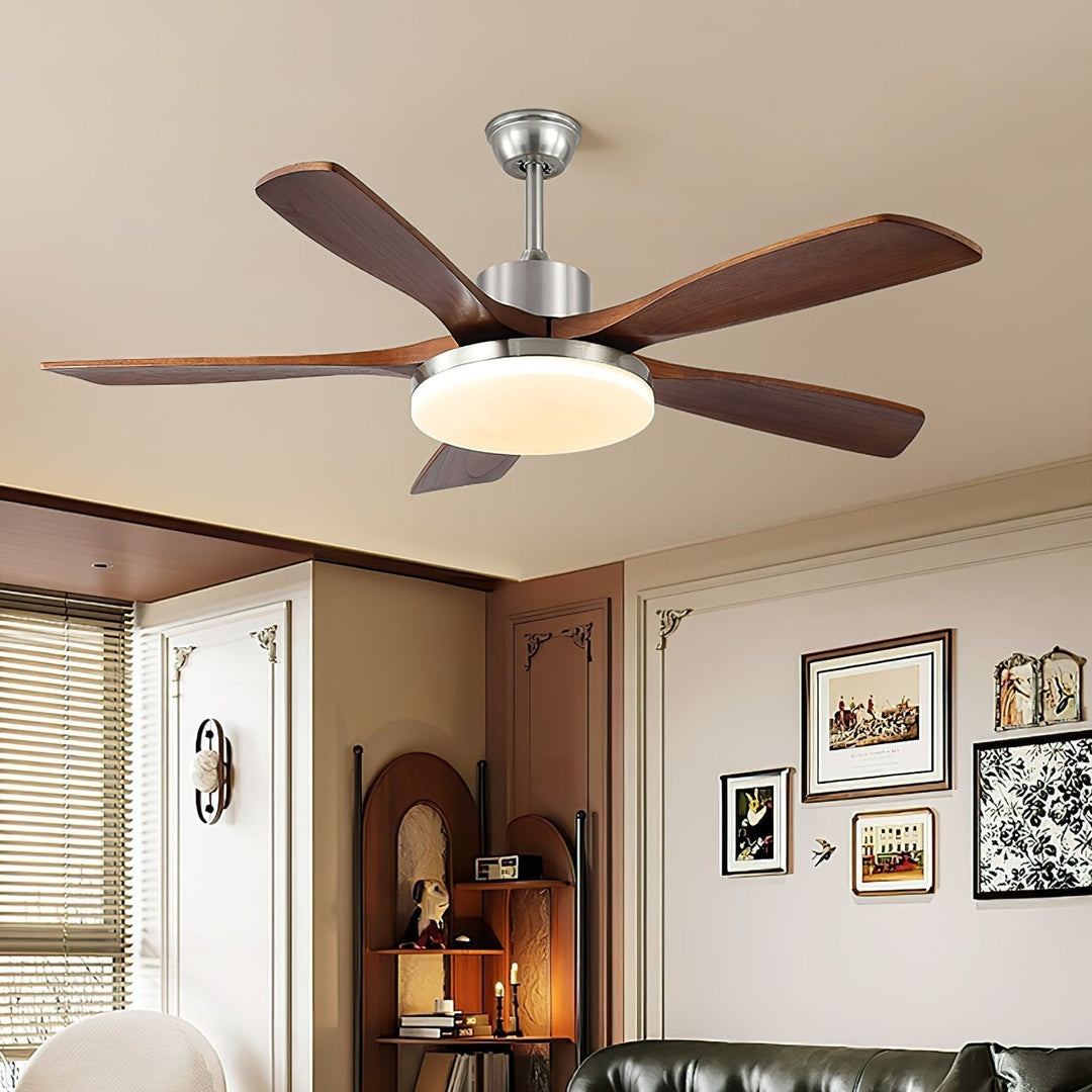 Plafonnier Ventilateur Orvian Moderne en Bois