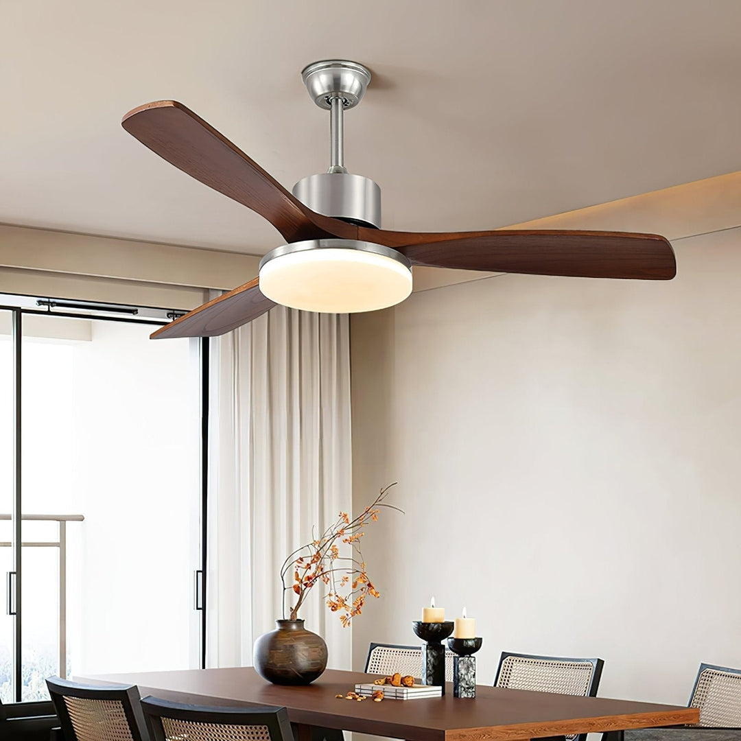 Plafonnier Ventilateur Orvian Moderne en Bois