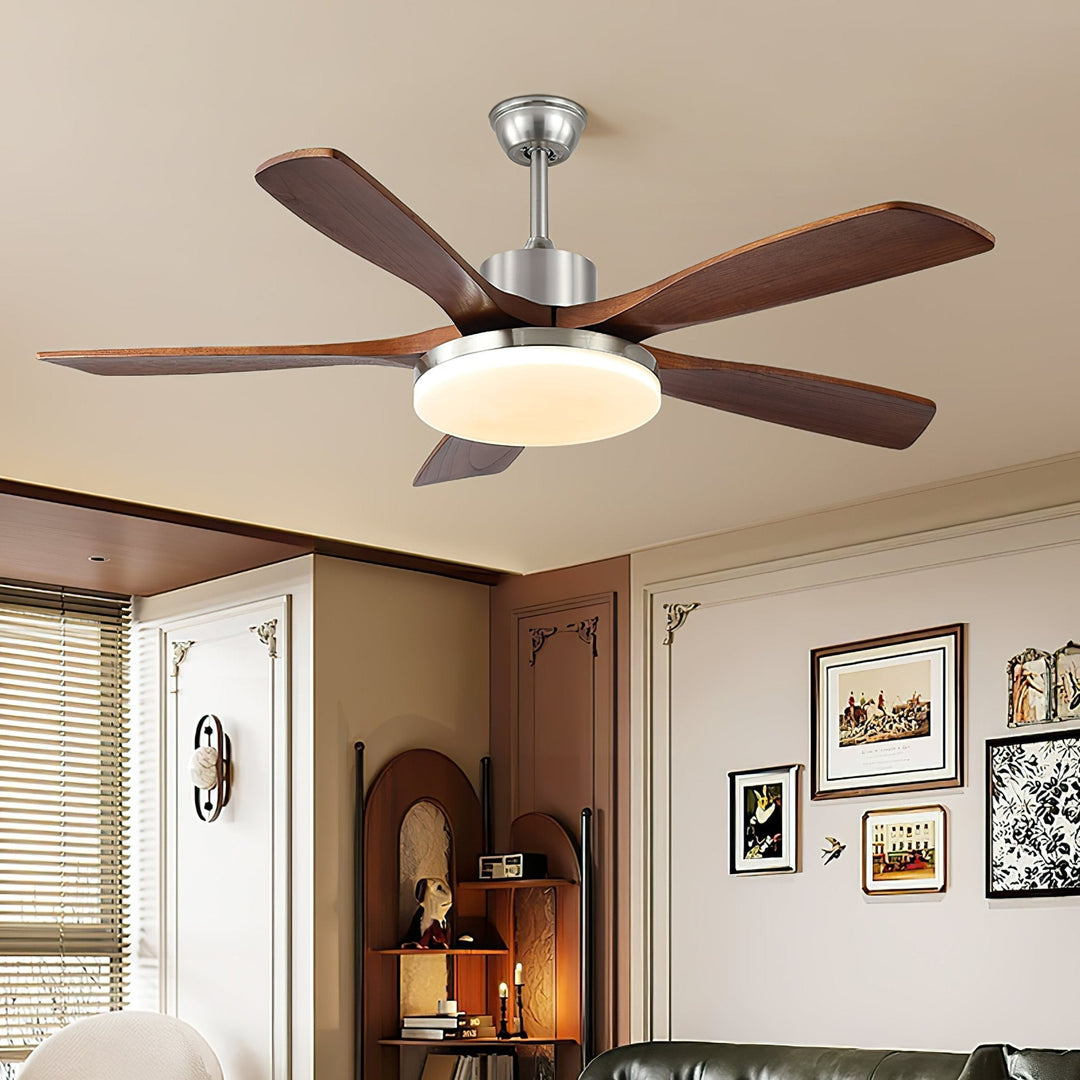 Plafonnier Ventilateur Orvian Moderne en Bois