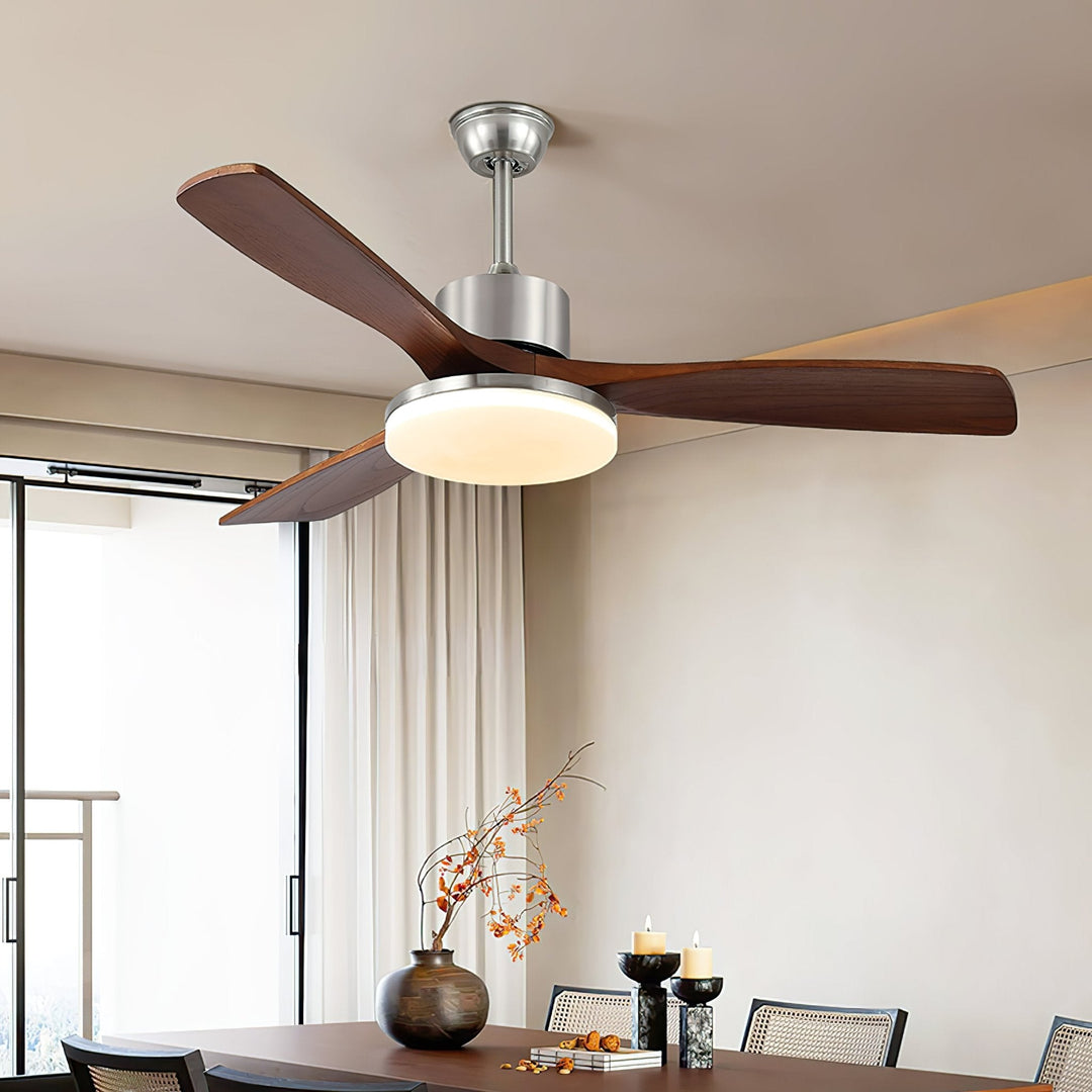 Plafonnier Ventilateur Orvian Moderne en Bois