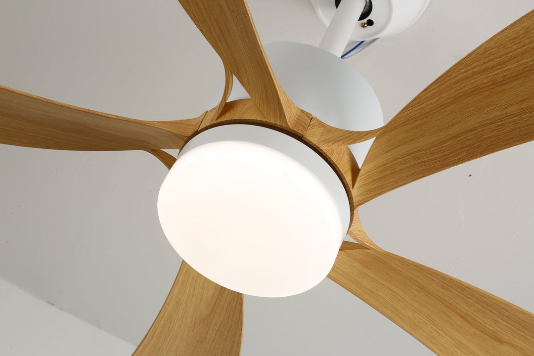 Plafonnier Ventilateur Sylven Moderne en Bois