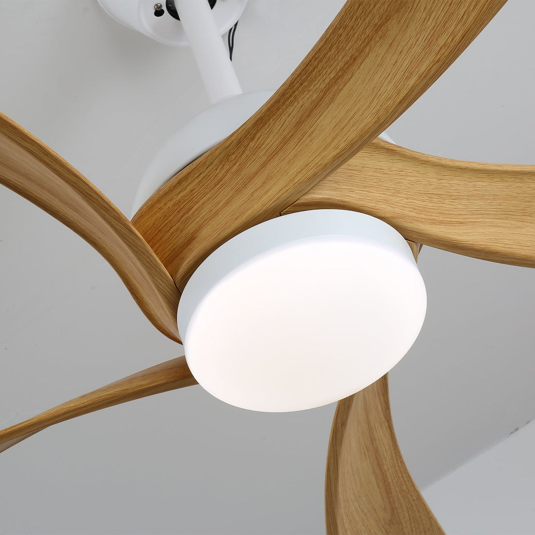 Plafonnier Ventilateur Sylven Moderne en Bois