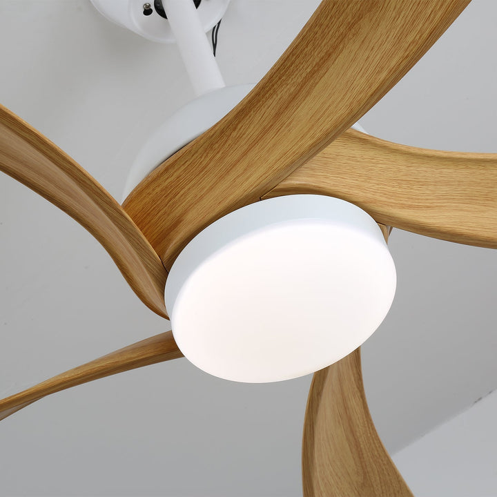 Plafonnier Ventilateur Sylven Moderne en Bois
