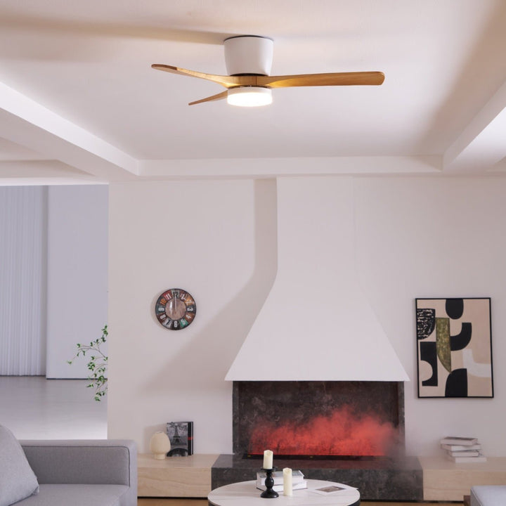 Ventilateur de Plafond Ezra en Bois avec Lumière