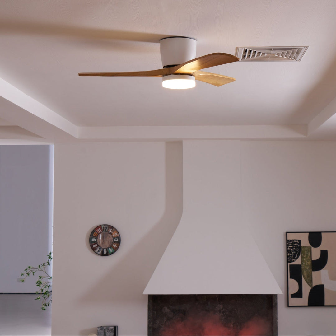 Ventilateur de Plafond Ezra en Bois avec Lumière