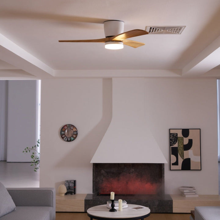 Ventilateur de Plafond Ezra en Bois avec Lumière