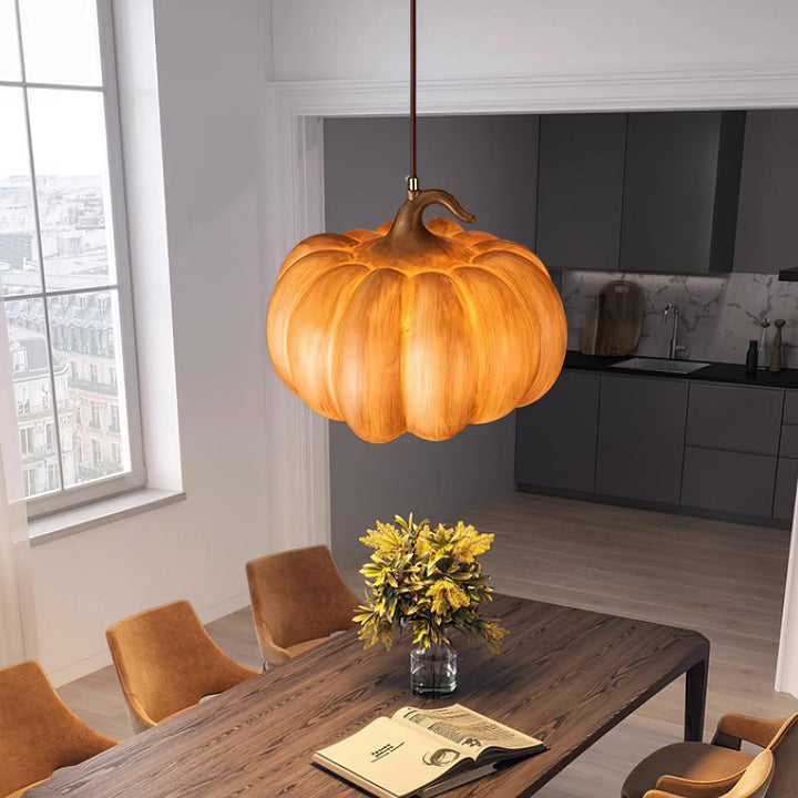 Duzy Pumpkin — Lampe Suspendue en Résine Vintage Japonaise