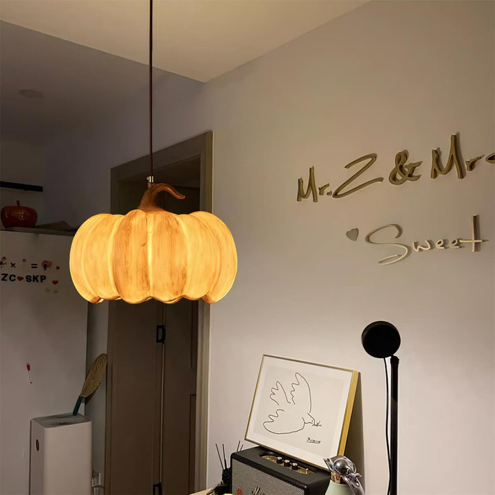Duzy Pumpkin — Lampe Suspendue en Résine Vintage Japonaise