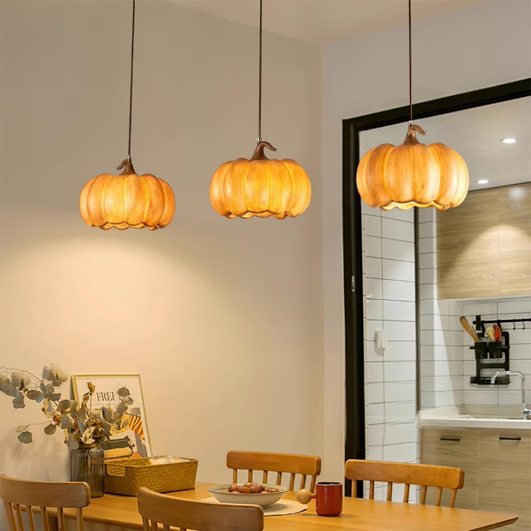 Duzy Pumpkin — Lampe Suspendue en Résine Vintage Japonaise