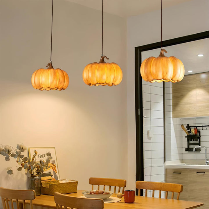 Duzy Pumpkin — Lampe Suspendue en Résine Vintage Japonaise