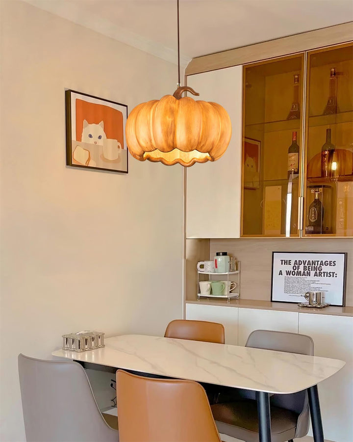 Duzy Pumpkin — Lampe Suspendue en Résine Vintage Japonaise