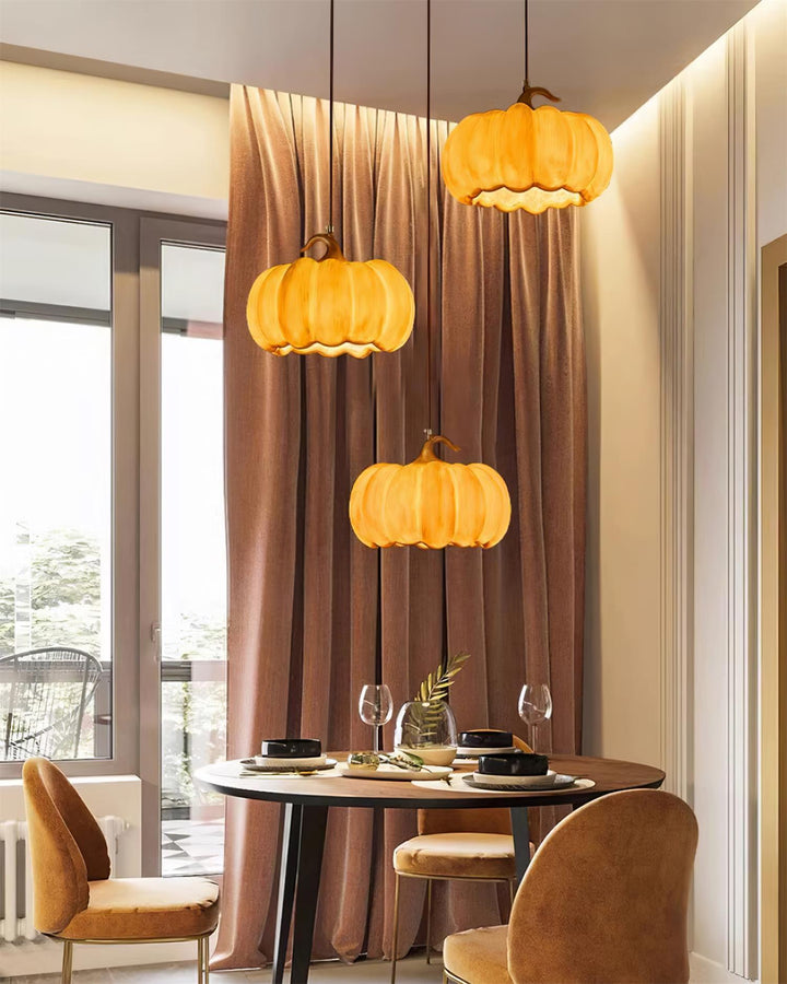 Duzy Pumpkin — Lampe Suspendue en Résine Vintage Japonaise