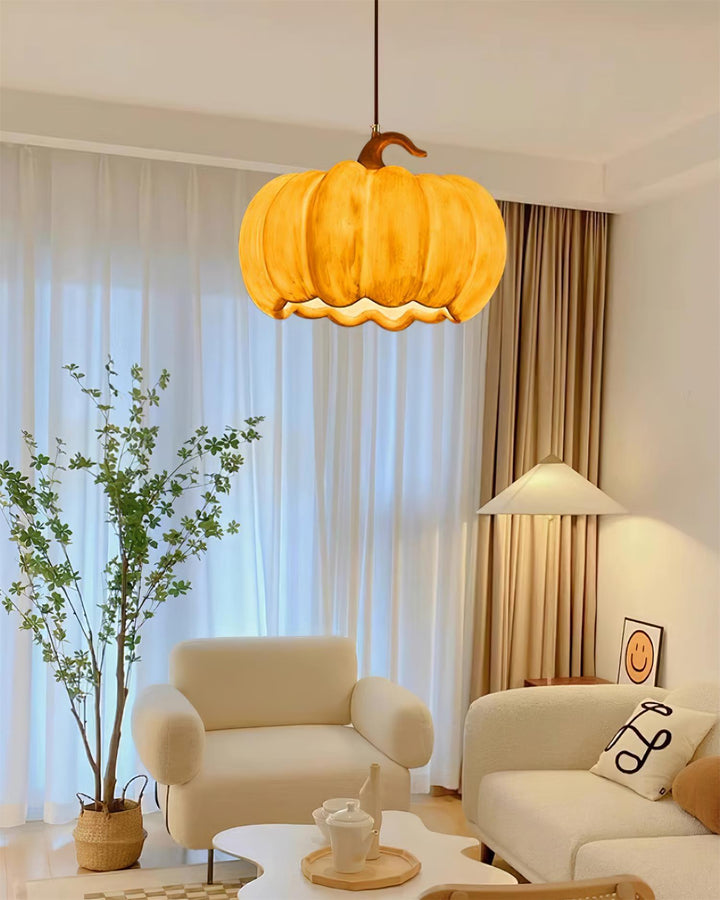 Duzy Pumpkin — Lampe Suspendue en Résine Vintage Japonaise