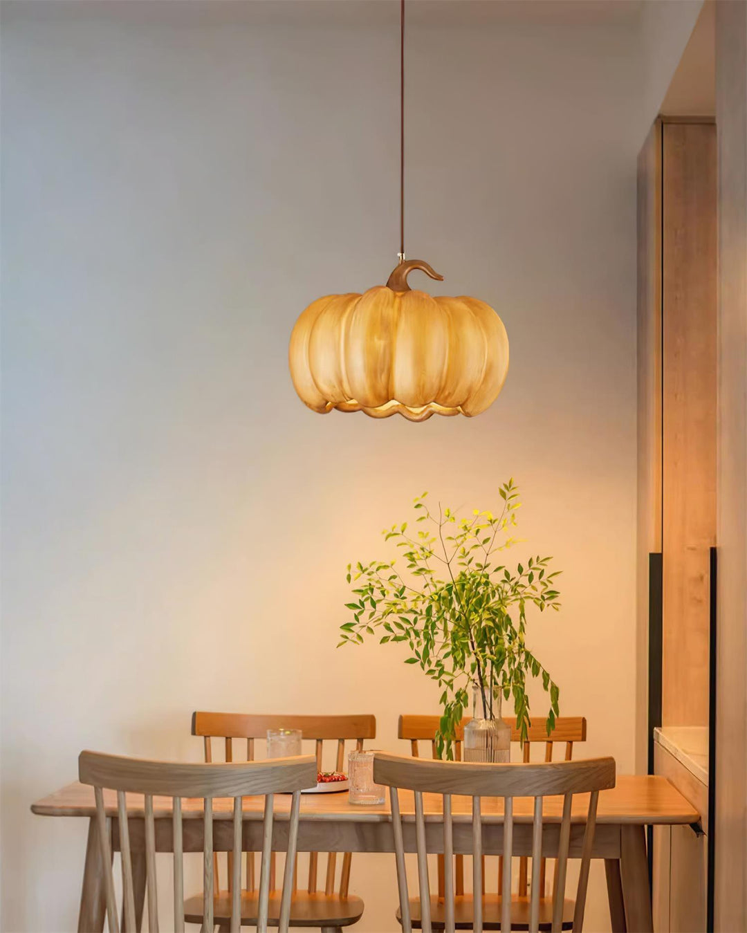 Duzy Pumpkin — Lampe Suspendue en Résine Vintage Japonaise