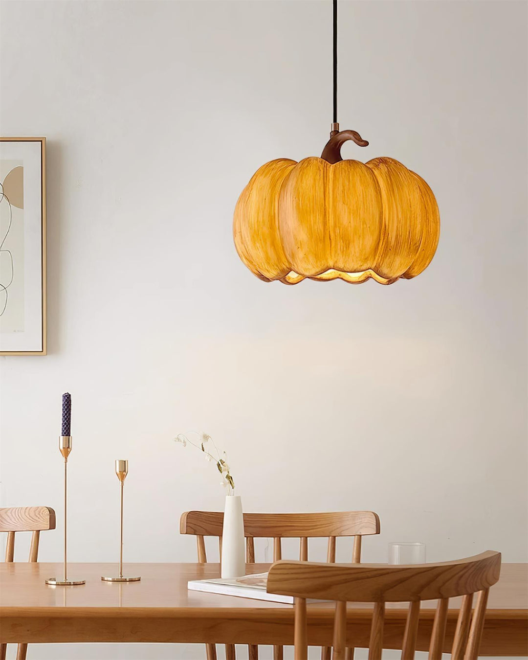 Duzy Pumpkin — Lampe Suspendue en Résine Vintage Japonaise