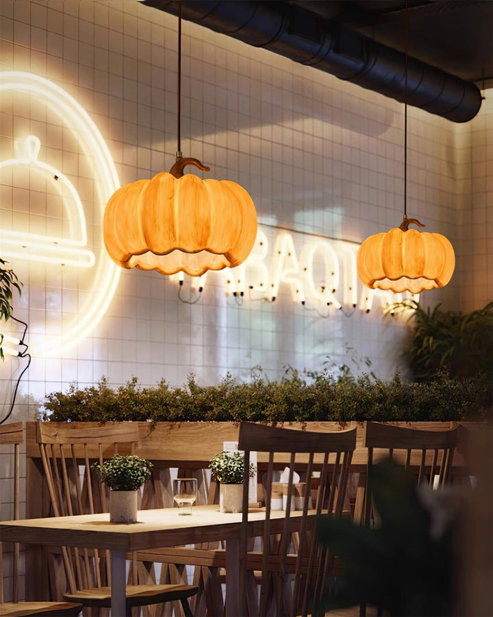 Duzy Pumpkin — Lampe Suspendue en Résine Vintage Japonaise