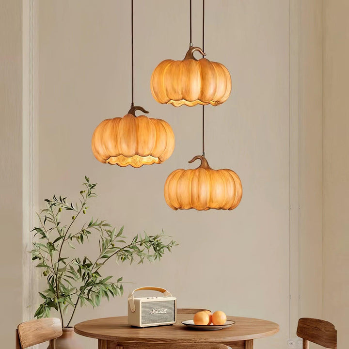Duzy Pumpkin — Lampe Suspendue en Résine Vintage Japonaise