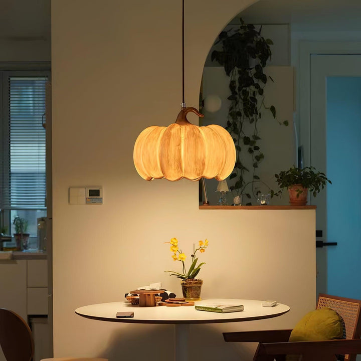Duzy Pumpkin — Lampe Suspendue en Résine Vintage Japonaise