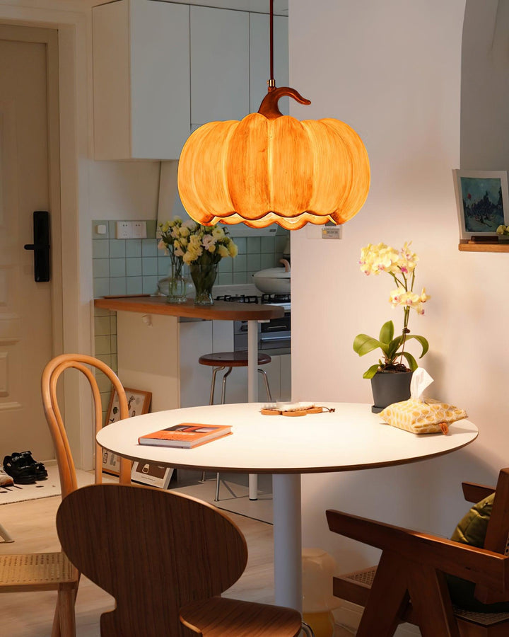 Duzy Pumpkin — Lampe Suspendue en Résine Vintage Japonaise