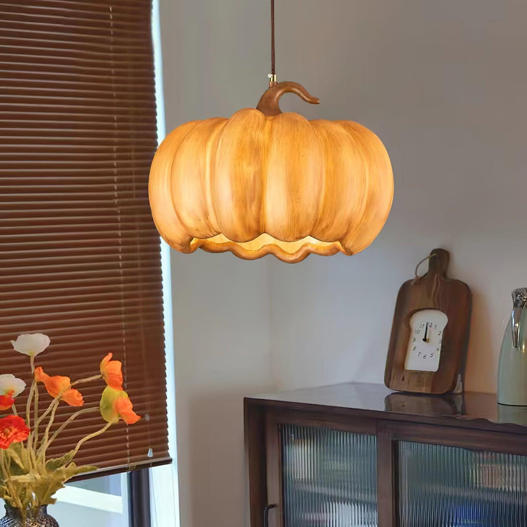 Duzy Pumpkin — Lampe Suspendue en Résine Vintage Japonaise