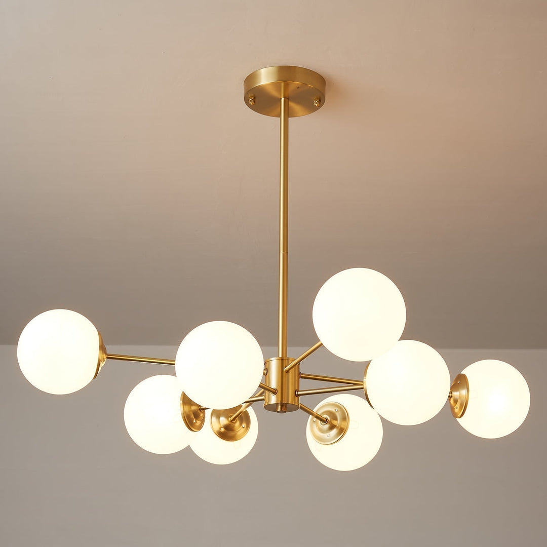 Lustra Lux - Lustre Laiton Sphères de Verre