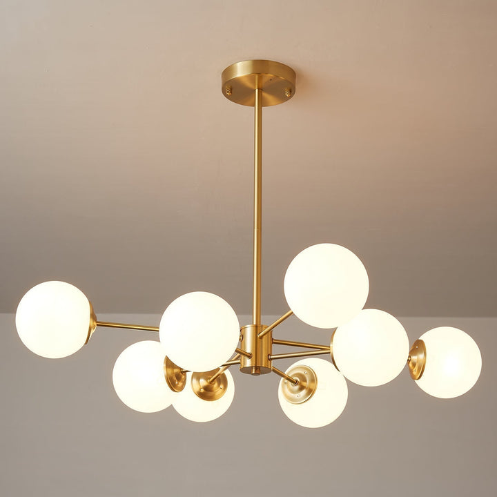 Lustra Lux - Lustre Laiton Sphères de Verre