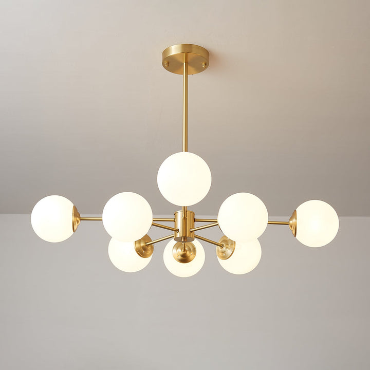 Lustra Lux - Lustre Laiton Sphères de Verre
