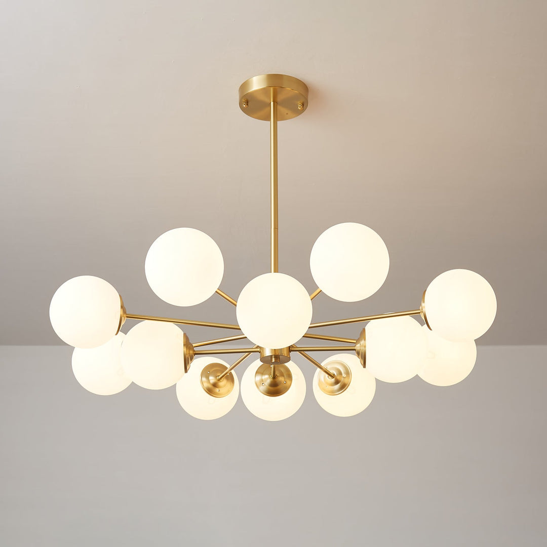 Lustra Lux - Lustre Laiton Sphères de Verre