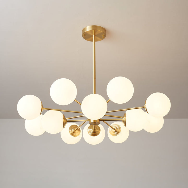 Lustra Lux - Lustre Laiton Sphères de Verre