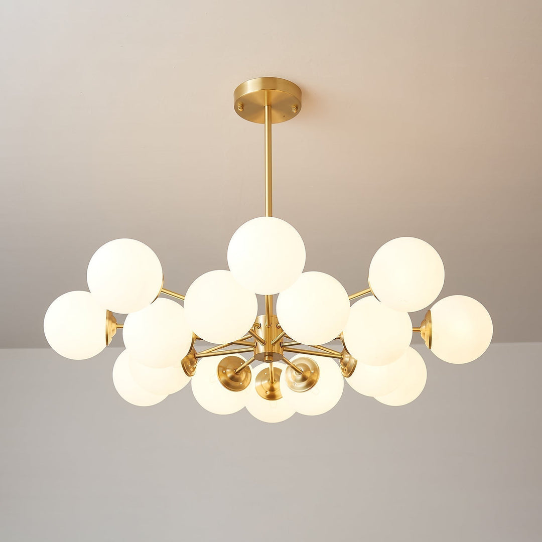 Lustra Lux - Lustre Laiton Sphères de Verre