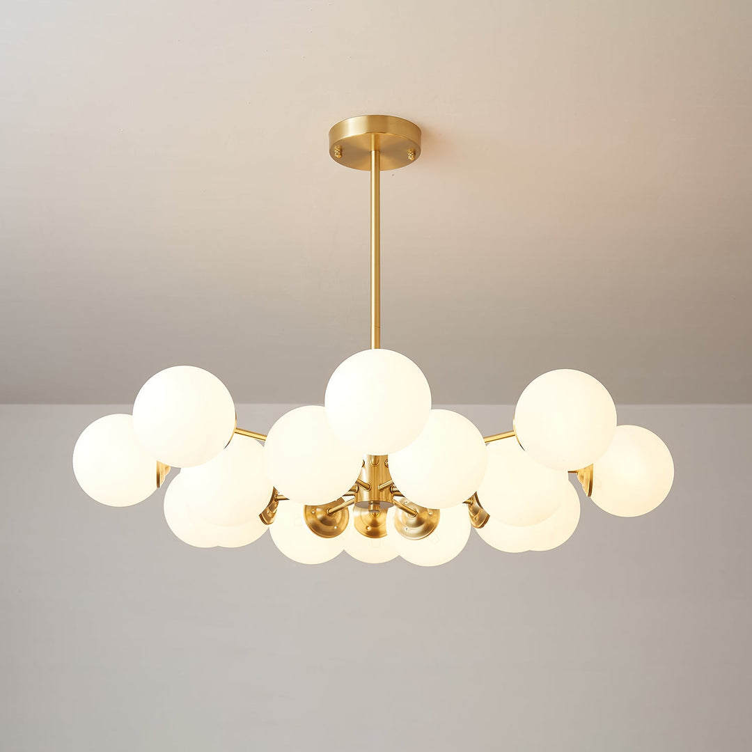 Lustra Lux - Lustre Laiton Sphères de Verre