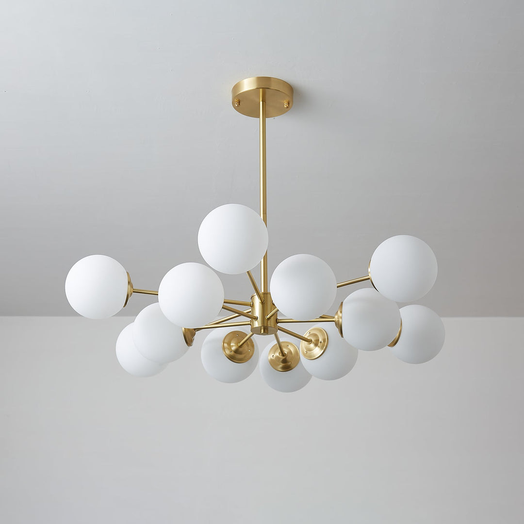 Lustra Lux - Lustre Laiton Sphères de Verre