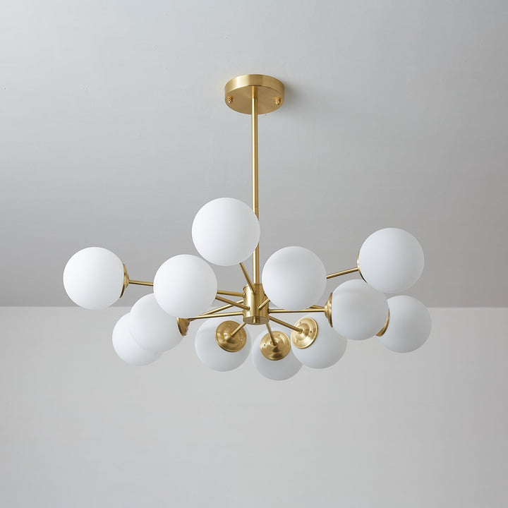 Lustra Lux - Lustre Laiton Sphères de Verre
