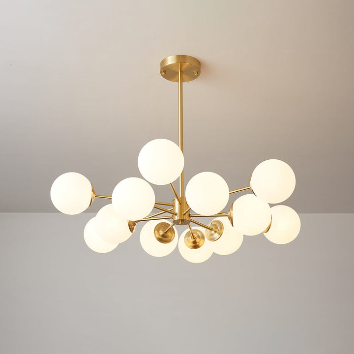 Lustra Lux - Lustre Laiton Sphères de Verre
