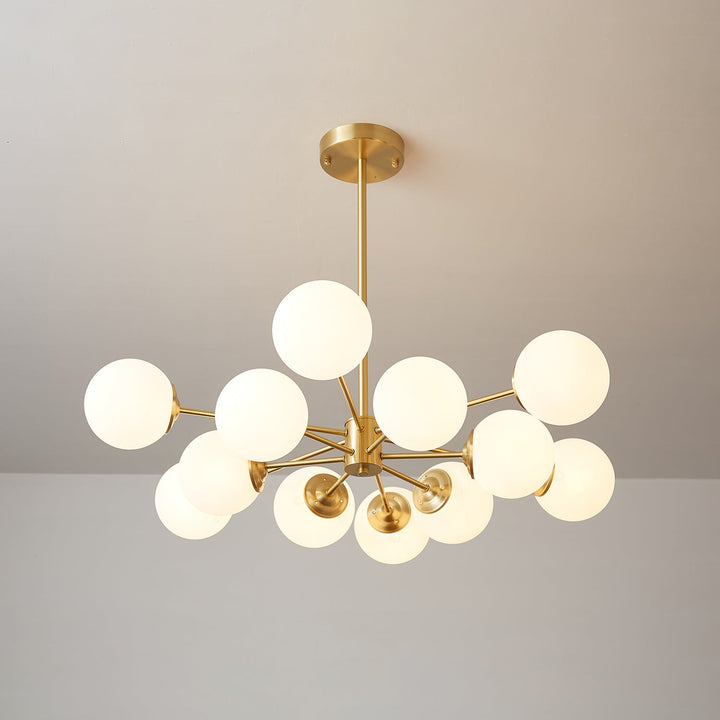 Lustra Lux - Lustre Laiton Sphères de Verre