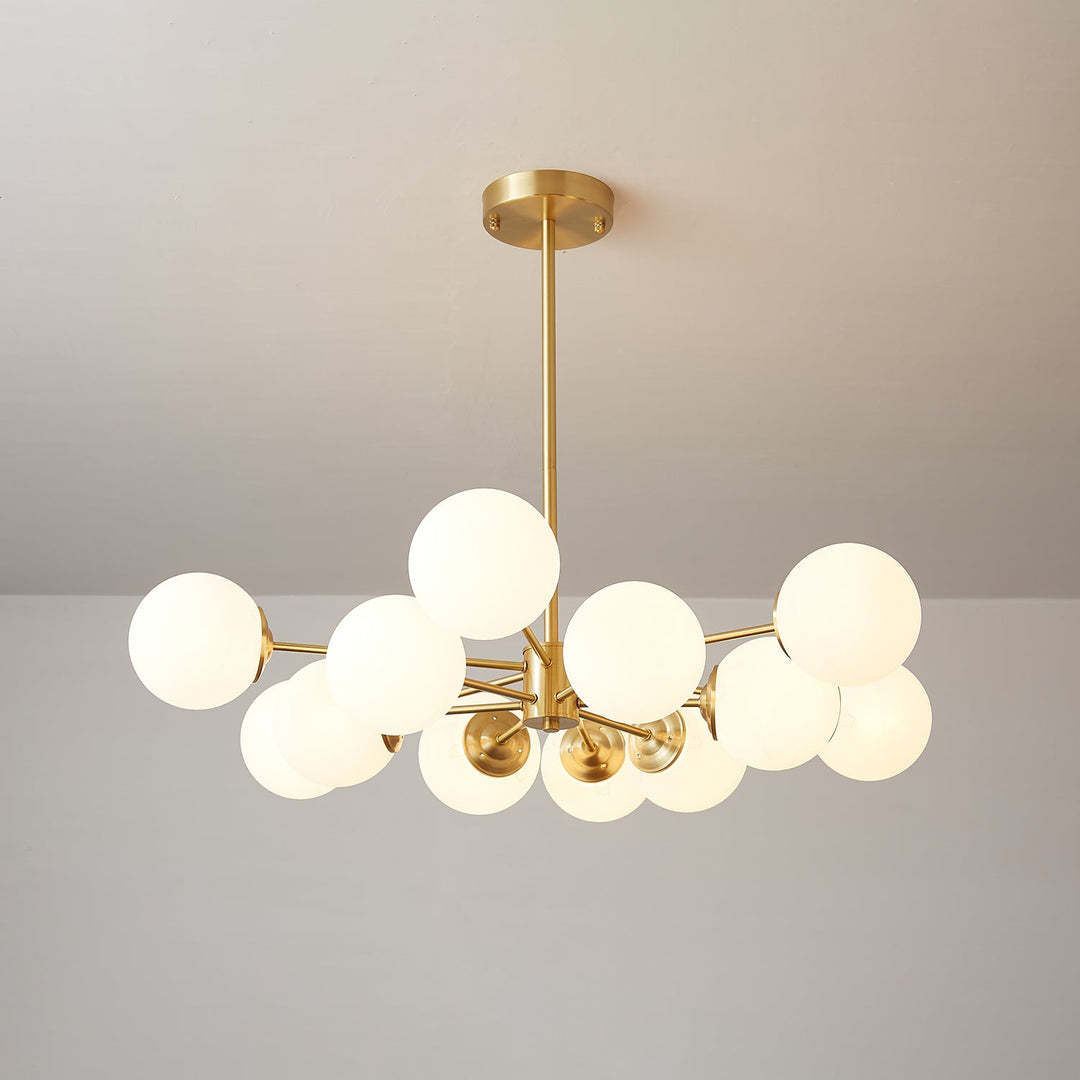 Lustra Lux - Lustre Laiton Sphères de Verre