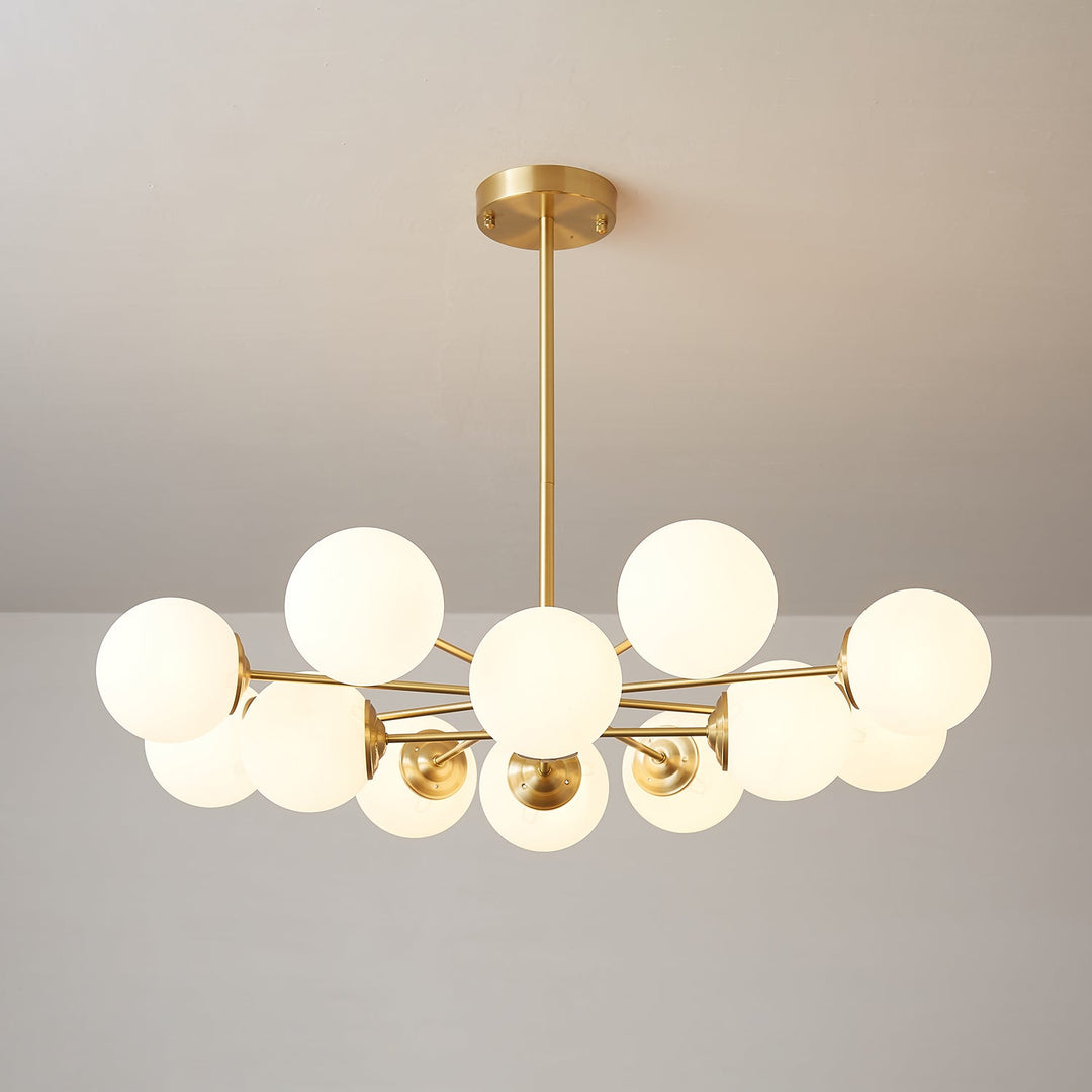 Lustra Lux - Lustre Laiton Sphères de Verre