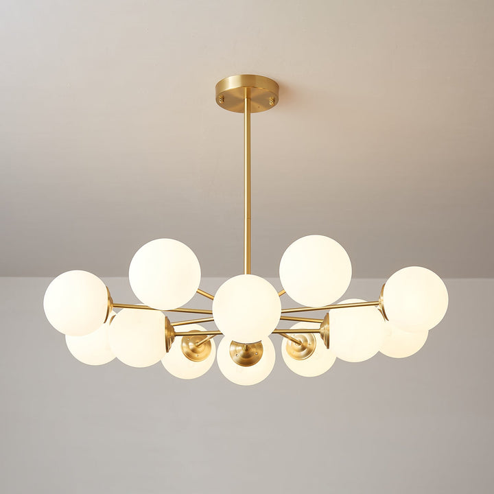Lustra Lux - Lustre Laiton Sphères de Verre